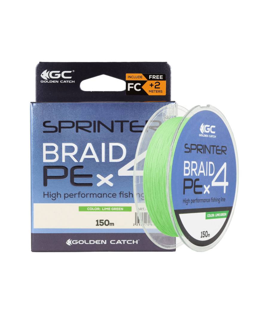 Шнур GC Sprinter PE X4 150м Lime Green №0.6