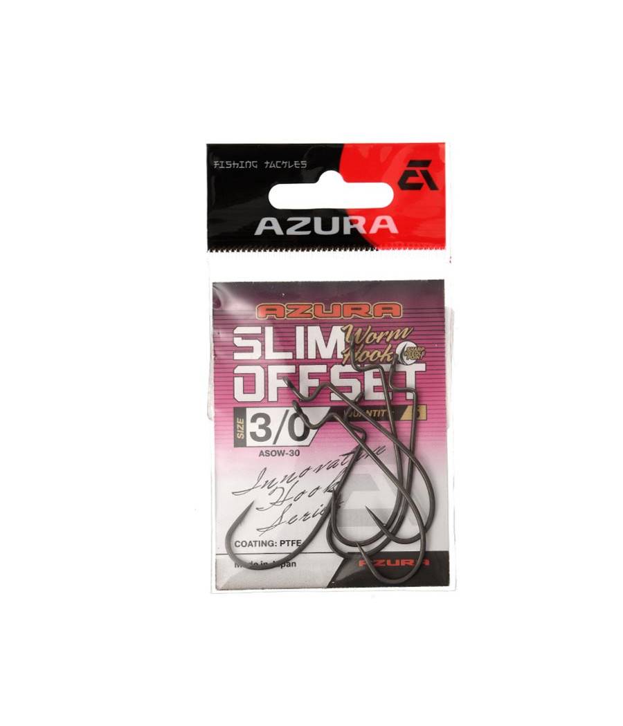 Гачки Azura Slim Offset Worm Hook №3/0