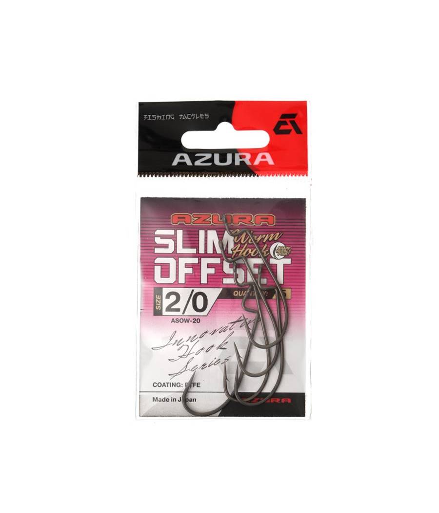 Гачки Azura Slim Offset Worm Hook №2/0