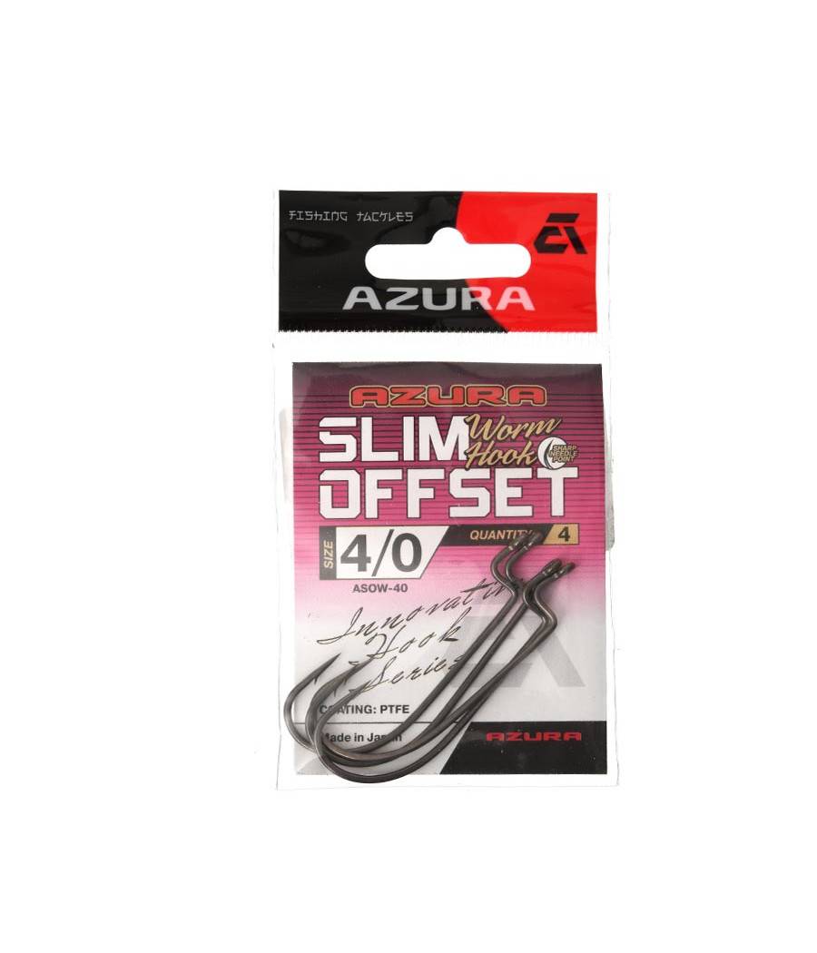 Гачки Azura Slim Offset Worm Hook №4/0
