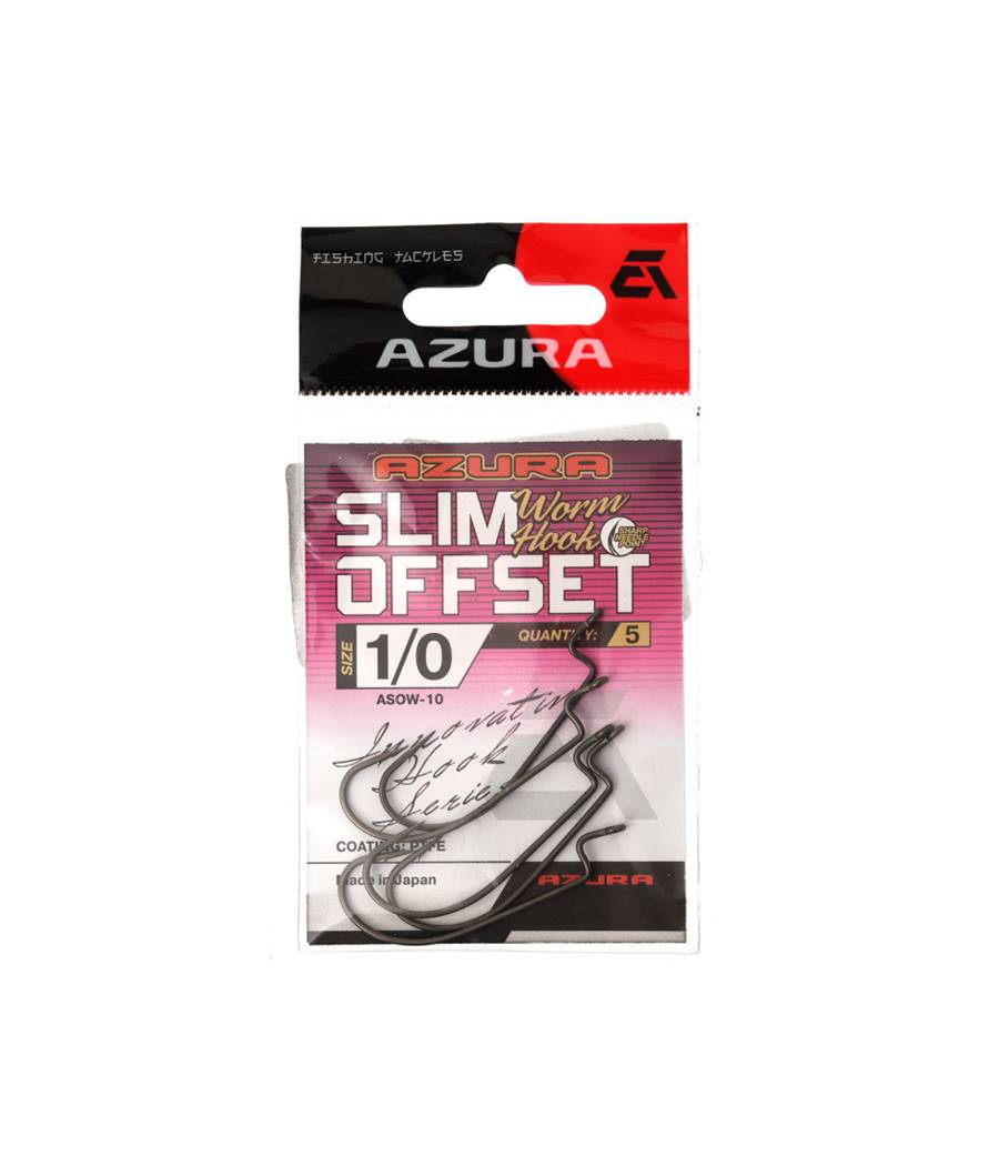 Крючки Azura Slim Offset Worm Hook №1/0