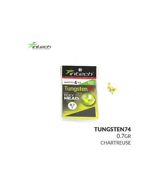 Грузило вольфрамове "Чебурашка" Intech Tungsten 74 Gloss Chartreuse UV (0.7g (4шт))