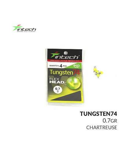 Грузило вольфрамовое "Чебурашка" Intech Tungsten 74 Gloss Chartreuse UV (0.7g (4шт))