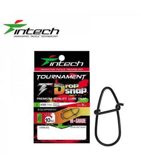 Застібка Intech Tournament Drop Snap Matt black (9 шт) (№000)