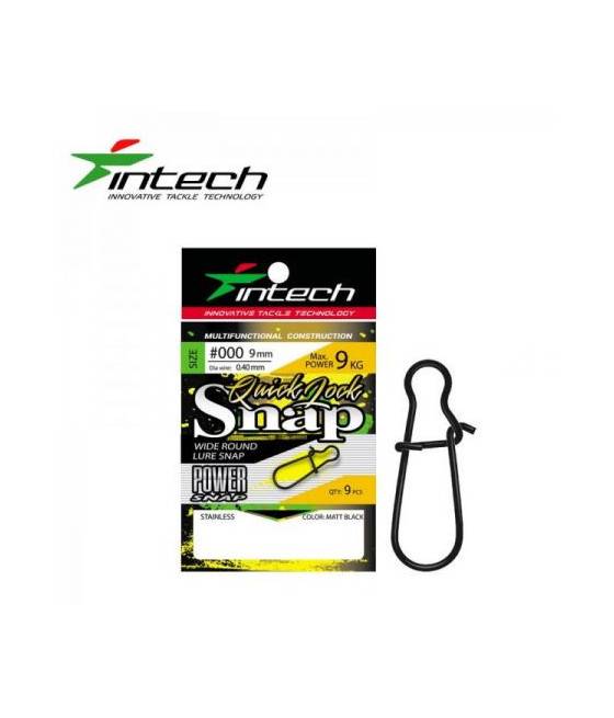 Застібка Intech Quick lock Snap Matt black (9 шт) (№000)