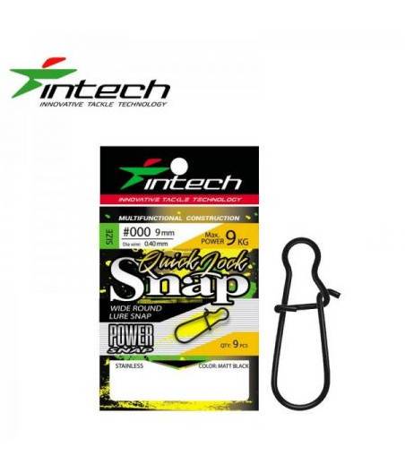 Застёжка Intech Quick lock Snap Matt black (9 шт) (№000)