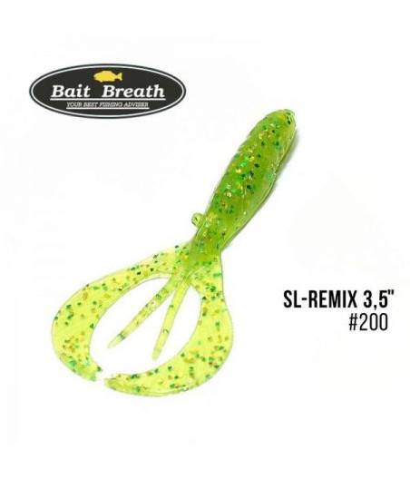 Силиконовая приманка Bait Breath SL-Remix 3,5" (8шт.) (№Ur200 Chartreuse)