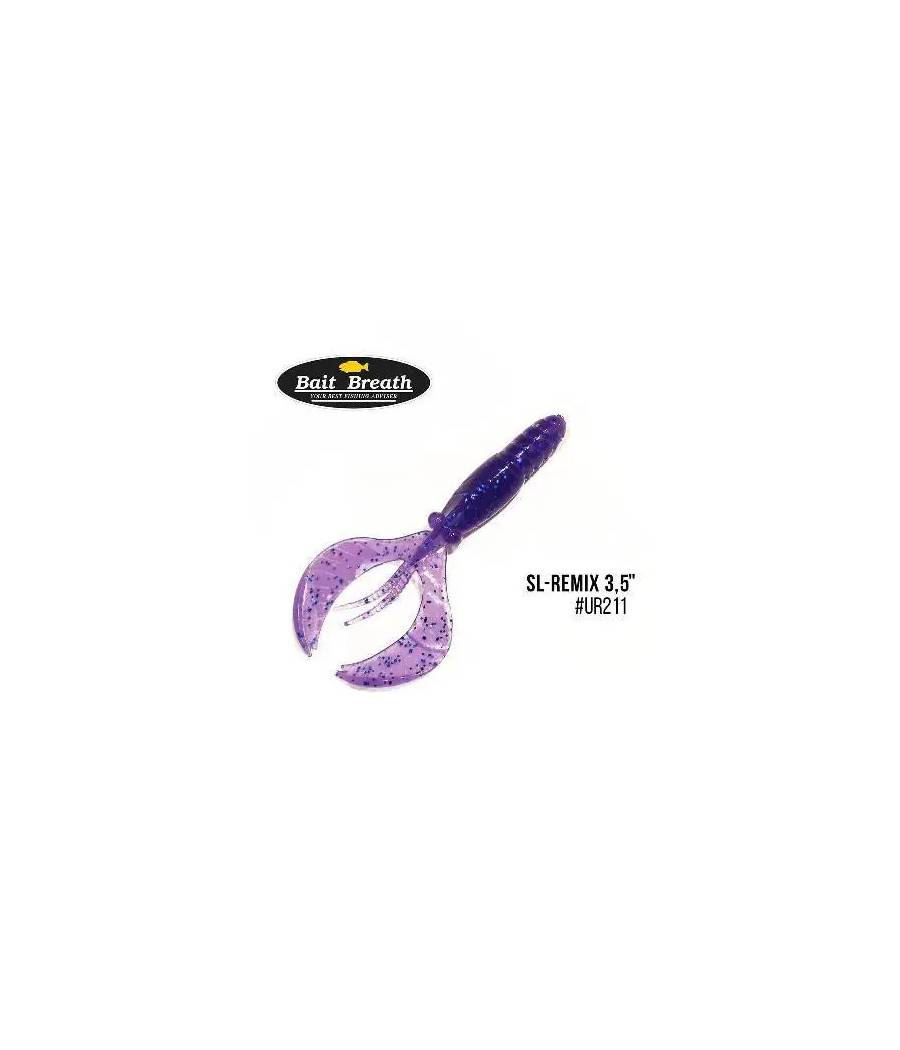 Силиконовая приманка Bait Breath SL-Remix 3,5" (8шт.)(№Ur211 Electric Blue Shad)