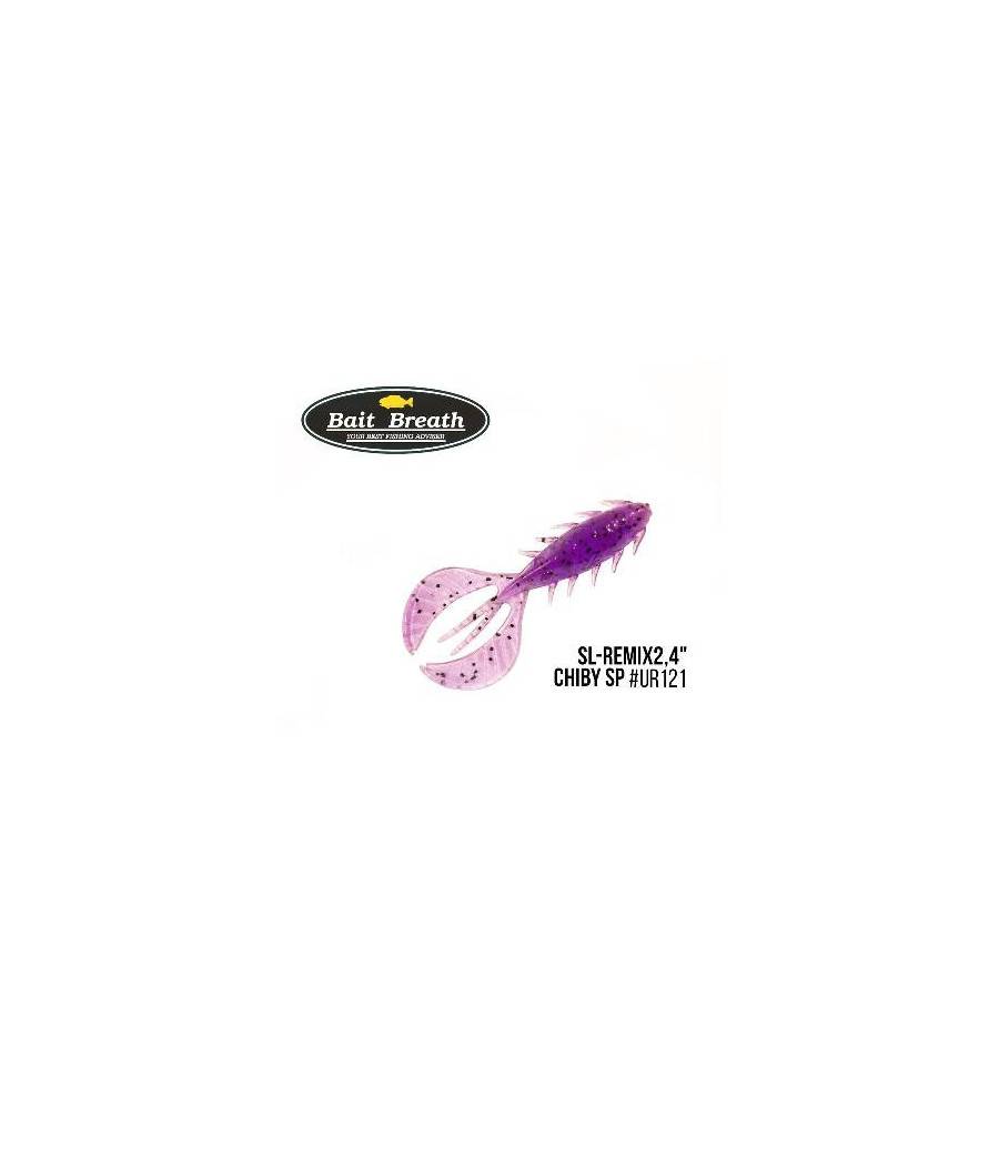 Силиконовая приманка Bait Breath SL-Remix Chiby SP 2,4" (10 шт) (Ur121 Grape/Seed)