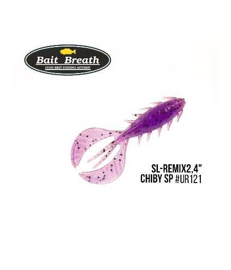 Силиконовая приманка Bait Breath SL-Remix Chiby SP 2,4" (10 шт) (Ur121 Grape/Seed)