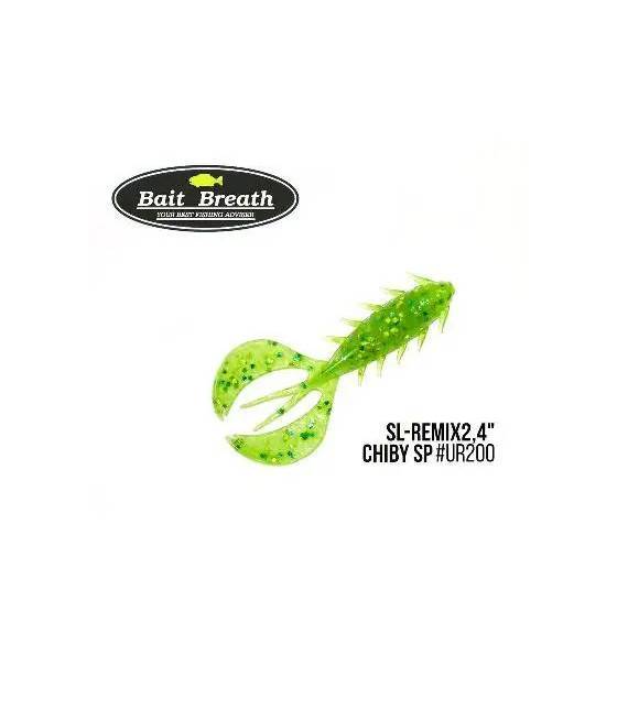 Силиконовая приманка Bait Breath SL-Remix Chiby SP 2,4" (10 шт) (Ur200 Chartreuse)