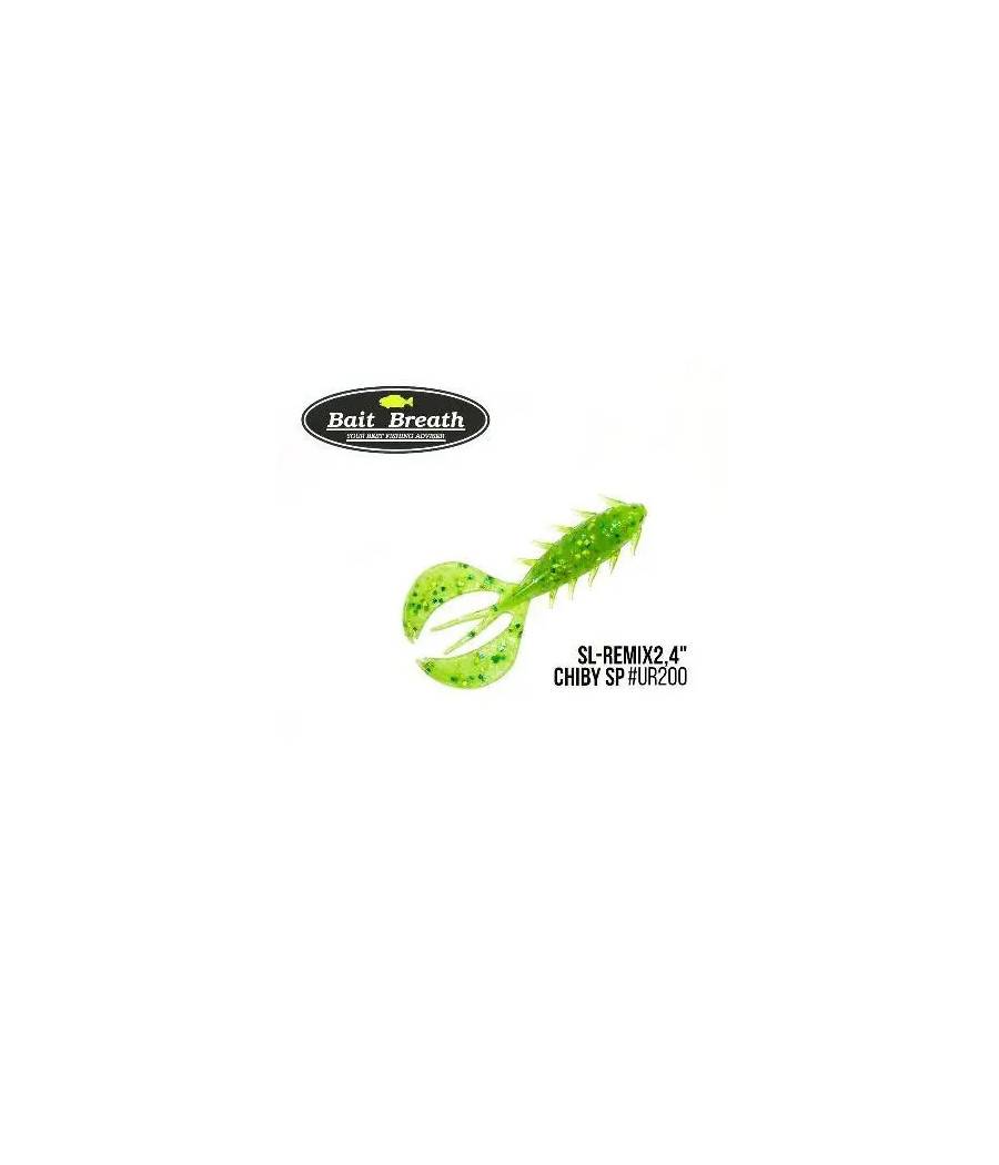 Силиконовая приманка Bait Breath SL-Remix Chiby SP 2,4" (10 шт) (Ur200 Chartreuse)