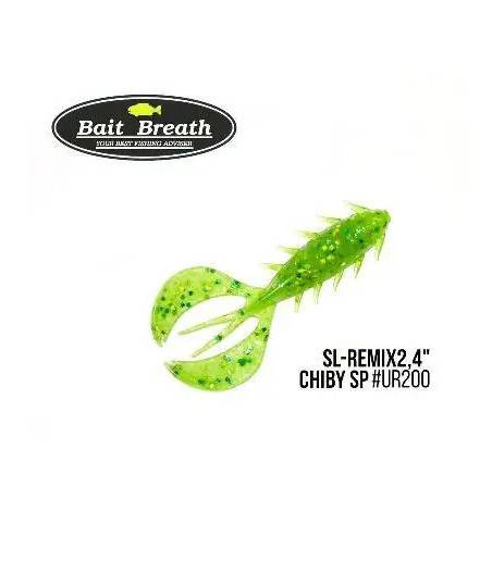 Силиконовая приманка Bait Breath SL-Remix Chiby SP 2,4" (10 шт) (Ur200 Chartreuse)