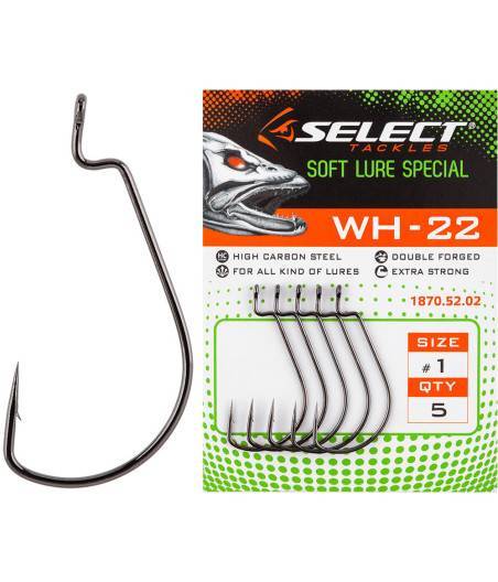 Крючок офсетный Select WH-22 №1 (5 шт/уп)