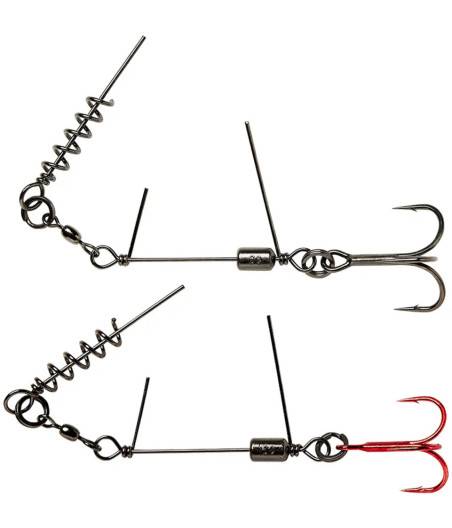 Оснащення стінгер Savage Gear SS Corkscrew Stinger 3G 1X №1 35kg Red + BN (2 шт/уп)