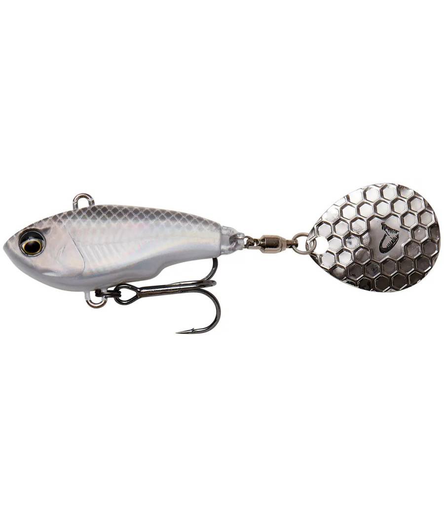 Тейл-спінер Savage Gear Fat Tail Spin 55mm 9.0g White Silver