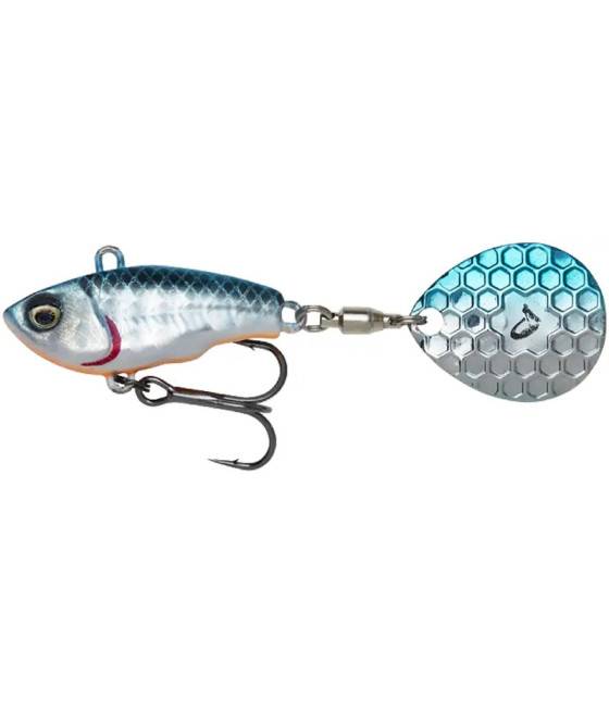 Тейл-спінер Savage Gear Fat Tail Spin 80mm 24.0g Blue Silver