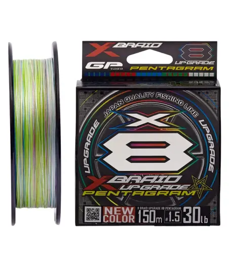 Шнур YGK X-Braid Upgrade X8 Pentagram 150m №0.5/0.117mm 12lb/5.5kg