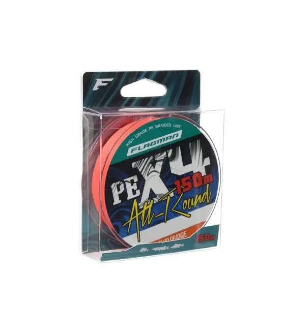 Шнур Flagman All-Round PE X-4 150м 0.16мм Fluo Orange