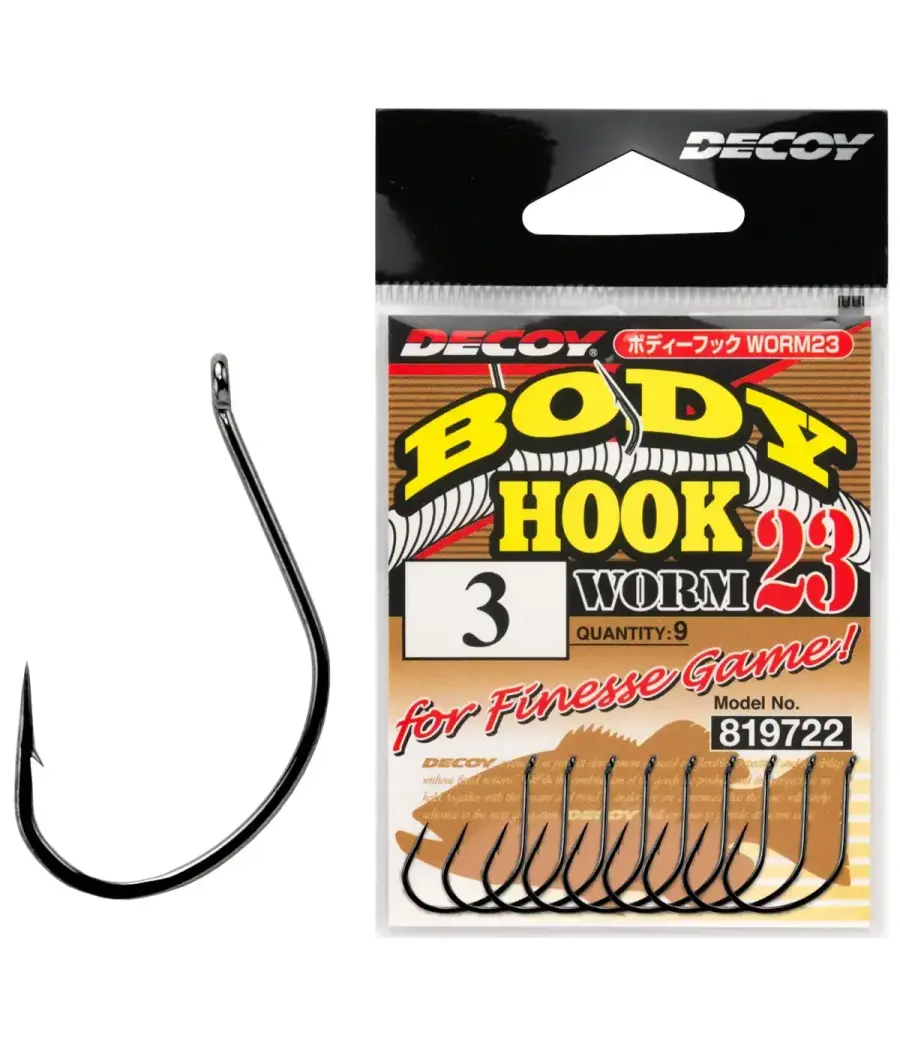 Крючок Decoy Worm23 Body Hook №06 (9 шт/уп)