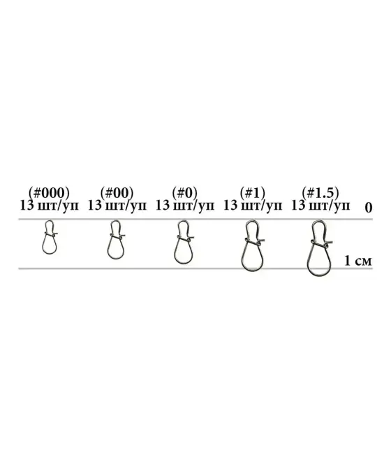 Застібка Decoy SN-1 Round Snap №000 12lb (13 шт/уп)