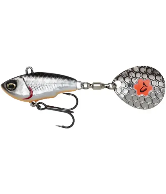 Тейл-спінер Savage Gear Fat Tail Spin NL 55mm 6.5g Dirty Silver