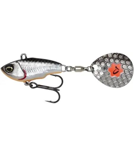 Тейл-спиннер Savage Gear Fat Tail Spin NL 55mm 6.5g Dirty Silver
