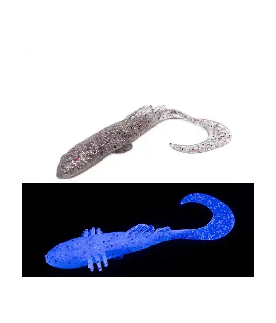 Приманка Bait Breath BeTanCo Curly Tail 2" (8шт.) (S351 UV Ｈologram Clear／Red)